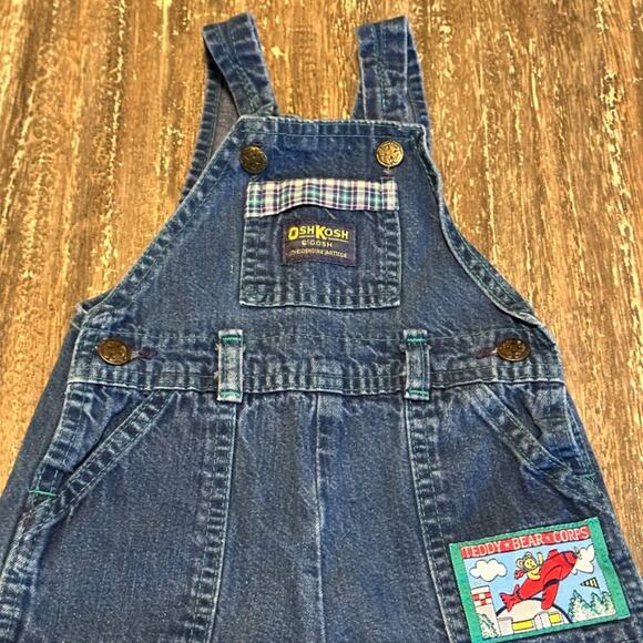 Vintage OshKosh B'Gosh Teddy Bear Corps Denim Overalls, 18 Months - Picture 2 of 9